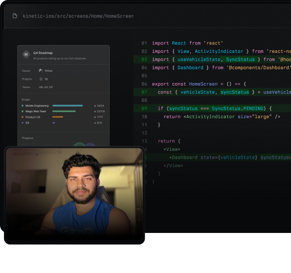 Course preview — dashboard & code
