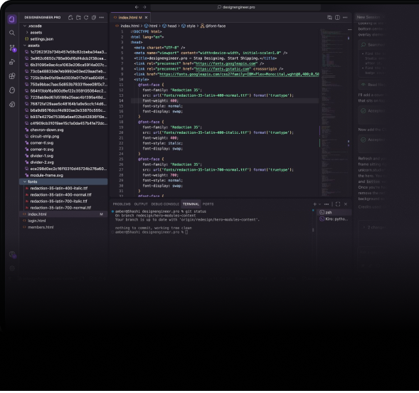 Course preview — VS Code project